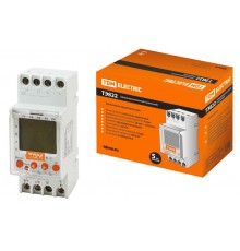 Таймер электронный ТЭ822-2кан-1мин/7дн-44on/off-16А-DIN   SQ1503-0003  TDM