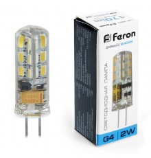 Лампа светодиодная LB-420 (2W) 12V G4 6400K капсула силикон  25859  FERON