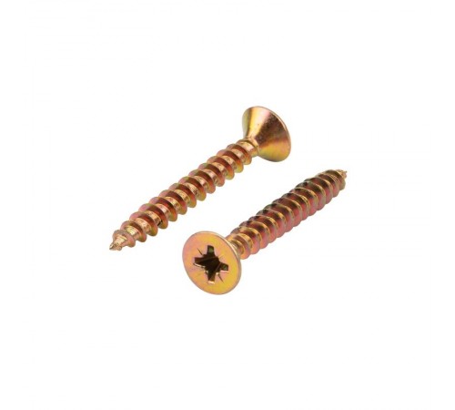 Саморез универсальный KRANZ 5х40, желтый цинк, короб (200 шт./уп.) KR-01-3311-039  Kranz