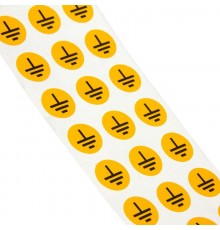 Знак "Заземление" в рулоне винил, круг D10мм  SL-D10-PE  DKC