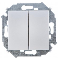Simon 15 Алюминий Выключатель 2-кл проходной, 16А 250В, винт. зажим  1591397-033  Simon