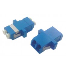 Адаптер проходной оптический FA-P11Z-DLC/DLC-N/WH-BL LC-LC, SM, duplex, корпус пластиковый, синий, белые колпачки  243944  Hyperline
