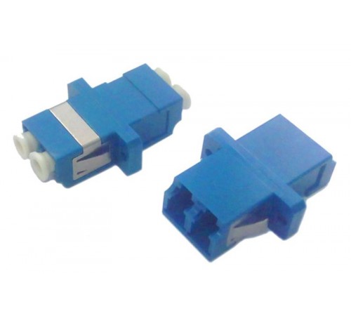 Адаптер проходной оптический FA-P11Z-DLC/DLC-N/WH-BL LC-LC, SM, duplex, корпус пластиковый, синий, белые колпачки  243944  Hyperline