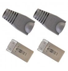 Набор разъемов сетевых №5 (2 разъема FTP, 2 колпачка)  06-0072-A10  REXANT