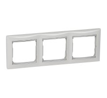 Valena Белый/Серебряный штрих Рамка 3-ая горизонт.  770493  Legrand