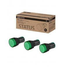 STATUS Лампа сигнальная AD-22DS, LED, d22 мм, 24-440 В AC/DC, зеленый  SQ0702-0092  TDM