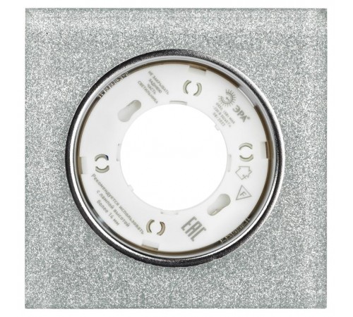 Cветильник встраиваемый со светодиодной подсветкой DK LD50 CH/SHSL GX53 хром серебро  Б0057471  ЭРА