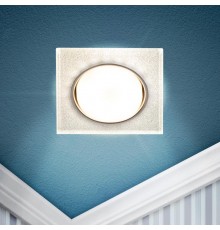 Cветильник встраиваемый со светодиодной подсветкой DK LD50 CH/SHSL GX53 хром серебро  Б0057471  ЭРА