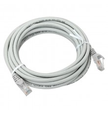 Патч-корд TERACOM PRO Cat.6 экранированный UTP оболочка LSZH серый (5,0м)  TRP-6UTP-LSH-5M-GY  EKF