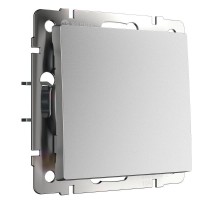 W1110065 Выключатель одноклавишный (серебряный матовый)  a063606  Werkel