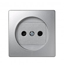 Simon 73 Накладка со шторками на розетку б/з, S73 Loft, алюминий  73040-63  Simon