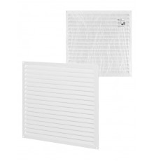 Решетка металл. усиленная 450х450, белая, с покрытием полимерной эмалью,  SQ1807-0739  TDM