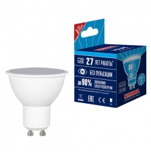 LED-JCDR-10W-NW-GU10-NR Лампа светодиодная. Форма JCDR. матовая. Серия Norma. Белый свет 4000K. Картон.  UL-00003840  Volpe