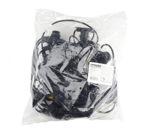 Гирлянда Белт-лайт  UDL-K110 40/E27/10M IP65 BLACK BELT-LIGHT  10 м + 1,5м сетевой шнур. 40 патронов E27, шаг 25см. Чёрная  UL-00006440  Uniel
