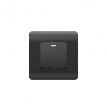 Выключатель 1-клавишный  с подсветкой, 10А, черный(NEW3-E)  431469  CHINT