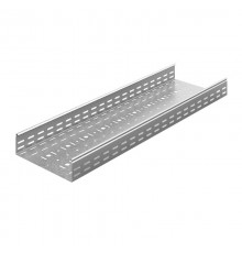 Лоток перфорированный 100х80х3000, толщ. 1,2 мм, Сендзимир цинк  УЛП-100х80х3000-1,2-СЦ  Ostec