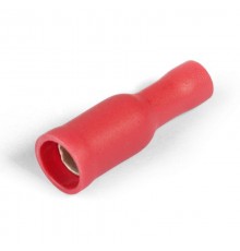 Разъемы штекерные изолированные М ("Мама") с ПВХ манжетой 1,5-4 красные (100 шт/уп)  PR08.10440  Промрукав