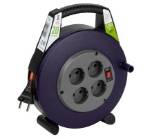 Удлинитель силовой BPx-4-2x0,75-20m в закрытом корпусе без заземления с выключателем 4 розетки 20м ПВС 2x0,75мм2 6А  Б0052924  ЭРА