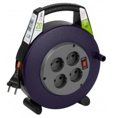 Удлинитель силовой BPx-4-2x0,75-20m в закрытом корпусе без заземления с выключателем 4 розетки 20м ПВС 2x0,75мм2 6А  Б0052924  ЭРА