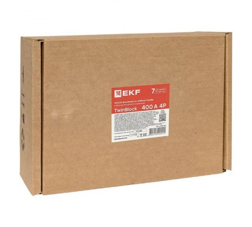 Рубильник 400A 4P без рукоятки управления TwinBlock  tb-s-400-4p  EKF