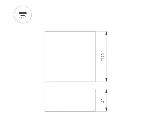  Светильник DL-GRIGLIATO-S90x90-6W Day4000 (WH, 90 deg, 230) (Arlight, IP40 Металл, 5 лет)  047929  Arlight                              