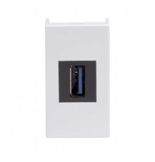 USB 3.0 розетка, Viva, белая, 1 мод.  43018  DKC