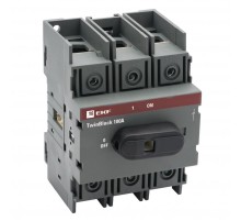 Рубильник 100A 3P c рукояткой управления для прямой установки TwinBlock  tb-100-3p-f  EKF