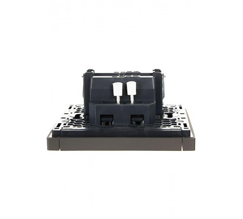 FORTE&PIANO Выключатель 1-клавишный проходной с индикацией 10А FP304 серый  FP-V12-1-10-1-K03  IEK