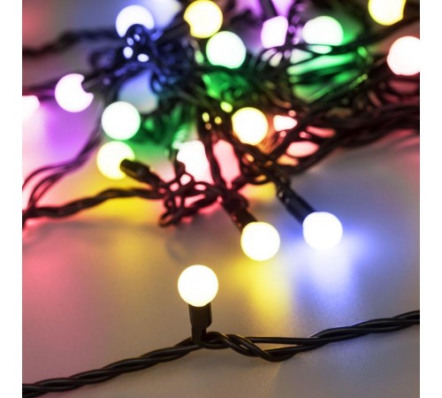 Светодиодная гирлянда ARD-BALL-CLASSIC-D13-10000-BLACK-100LED RGB (230V, 7W)  025573  Arlight