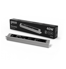Блок питания для светодиодной ленты пылевлагозащищенный 40W 12V IP66  202023040  Gauss