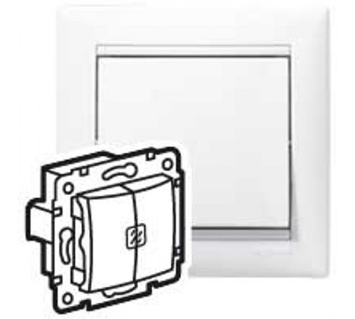 Valena DIY Белый Выключатель 2-х клавишный c подсветкой  694290  Legrand