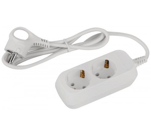 Удлинитель электрический ЭРА UDL-10-215-E Greenline 2 розетки с заземлением 1,5м ПВС 3x0.75мм2   Б0064978  ЭРА