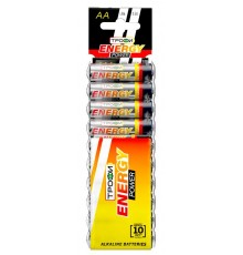 Батарейка щелочная (алкалиновая) LR6-10BL (100/800/19200) (AA)   Б0018949  ТРОФИ