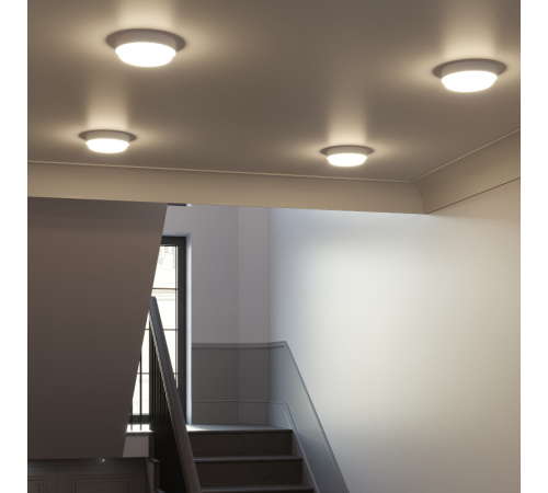 Светильник светодиодный пылевлагозащищенный для ЖКХ Elementary круг 20W 1620lm 4000K 160-260V IP65 D175*52мм белый LED 1/40  126411220  Gauss