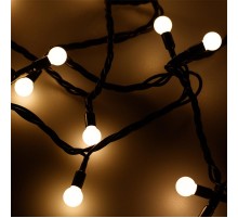Светодиодная гирлянда ARD-BALL-CLASSIC-D13-20000-BLACK-200LED WARM (230V, 14W)  025578  Arlight