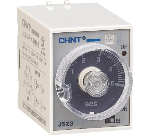 Реле времени миниатюрное JSZ3C-E с мгновенным срабатыванием 5-60s/10/60min/6h AC220V  294362  CHINT