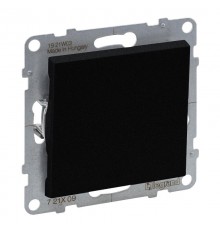 SUNO Выключатель без фиксации (кнопка) 6А 250В. Безвинтовые зажимы. Цвет "Антрацит"  721409  Legrand