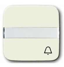 Клав. для мех. 1-кл. выкл./перекл./кнопки, с полем для надп., с симв.ЗВОНОК, серия Busch-Duro 2000 SI,слон. кость  1731-0-1999   2CKA001731A1999  A