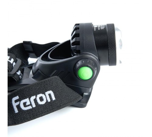 Фонарь налобный светодиодный аккумуляторный 5W, IP44, пластик/алюминий, TH2305  41709  FERON