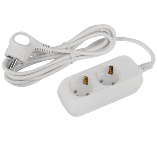 Удлинитель электрический ЭРА UDL-10-230-E Greenline 2 розетки с заземлением 3м ПВС 3x0.75мм2   Б0064947  ЭРА