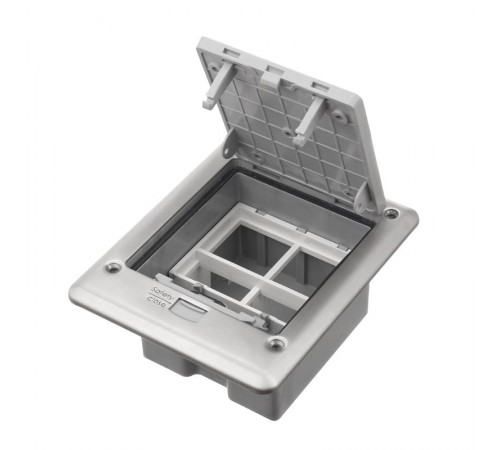 LUK/2+2ST66 Люк встраиваемый на 2 поста (45х45)+2 модуля (45х22,5) без коробки, IP66, сталь  70025  Ecoplast