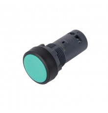 Кнопка SB7 моноблочная 22мм зеленая с возвратом, пластик, 1НО+1НЗ, IP65  SB7NA35  SE
