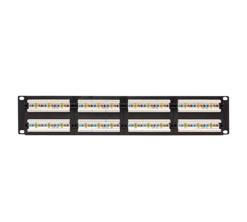 Патч-панель TERACOM PRO 19'' Cat.5E 2U неэкранированная UTP 48 портов RJ-45 Dual IDC  TRP-PPNL-5EUTP-2U48  EKF