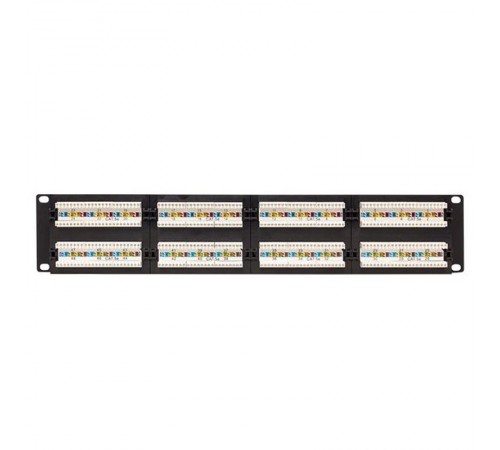 Патч-панель TERACOM PRO 19'' Cat.5E 2U неэкранированная UTP 48 портов RJ-45 Dual IDC  TRP-PPNL-5EUTP-2U48  EKF