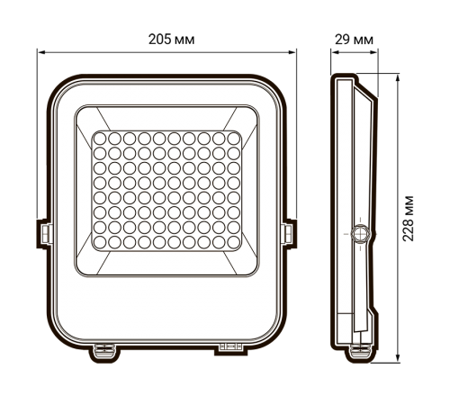 Прожектор светодиодный PFL- S4- 50w 6500K 80° IP65  .5036420  JAZZWAY