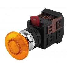 Кнопка управления  AEА-22 "Грибок" желтый d22мм 1з+1р (10/400/4000)  Б0045633  ЭРА