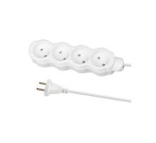 Удлинитель бытовой "Люкс" 4 гнезда, 7 м, б/з, с з/ш, ПВС 2х1,0 мм2, 10 А, 250 В, 2400 Вт  SQ1303-4009  TDM