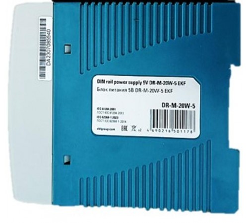 Блок питания на дин рейку 20Вт,Uвх ~ 220 В AC m, Uвых - 5 В DC постоянного тока DR-M-20W-5 EKF