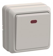 ОКТАВА кремовый Выключатель 1-клавишный с индикацией О/У 10А ВС20-1-1-ОКм  EVO11-K33-10-DC  GENERICA