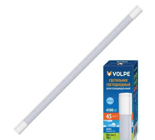 Светильник светодиодный промышленный линейный 45вт 4000K 1500мм IP65 белый ULT-Q218 45W/NW IP65 WHITE  UL-00003551  Volpe